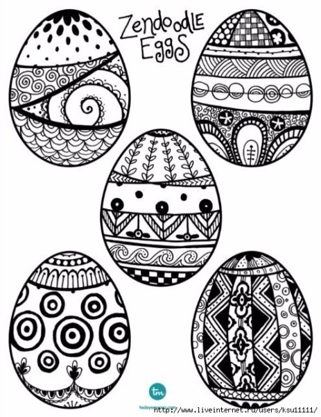 Пасхальное яйцо в стиле дудлинг