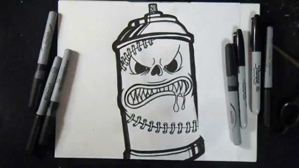 Картины маркером на бумаге