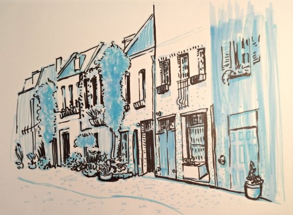 Город фломастерами