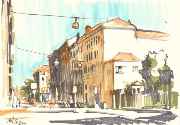 Анна Эгида городской скетчинг