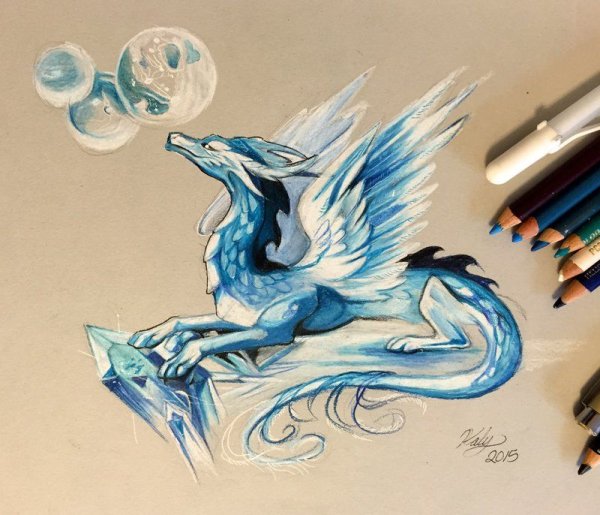 Дракон маркерами