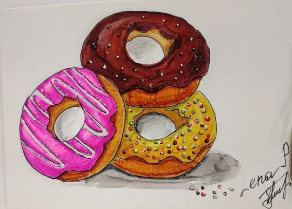 Придуманная машина пончик рисунок