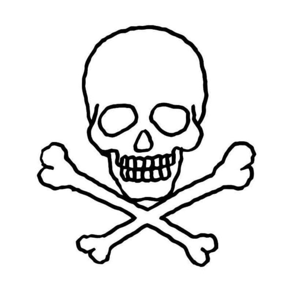 Нарисовать череп маркером