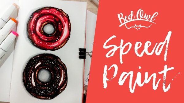 Пончик спиртовыми маркерами