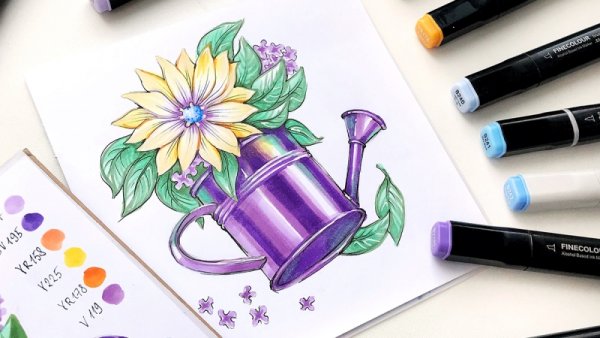 Скетчинг маркерами Лизы Красновой