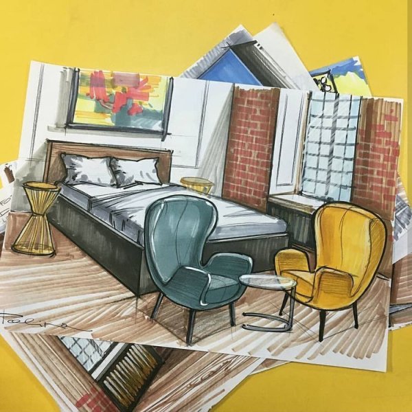 Скетч интерьера