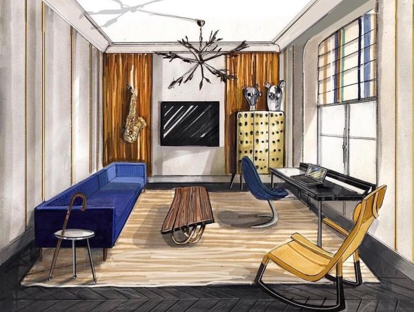 Скетч интерьера