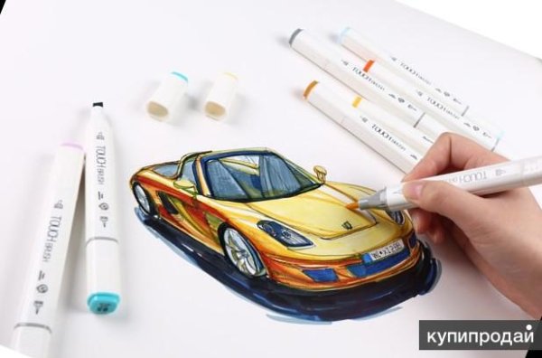 Машина маркерами для скетчинга