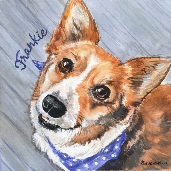 Корги любовь арт