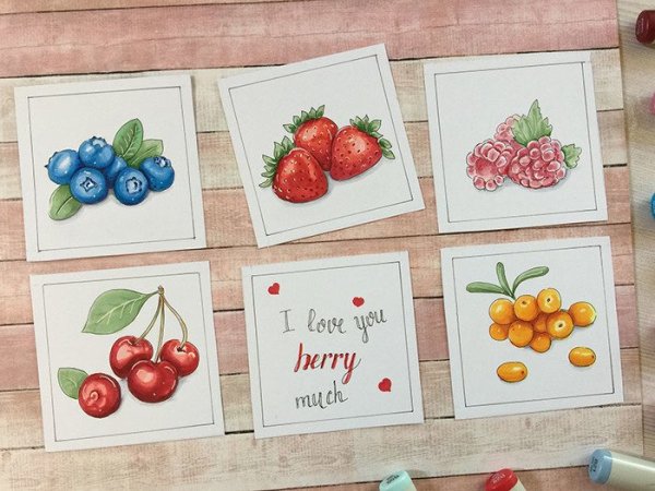 Ягоды маркерами