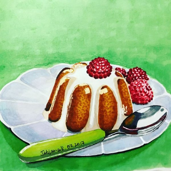 Десерт акварель