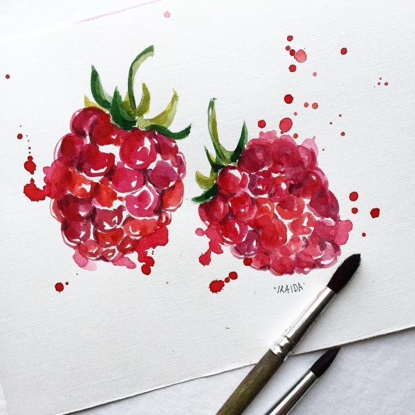 Торт акварель