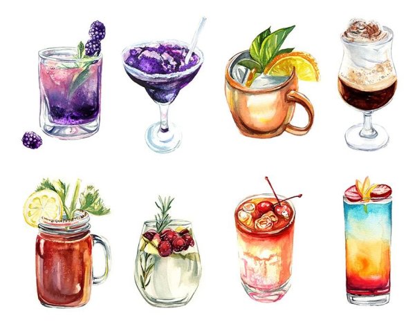 Фрукты маркерами