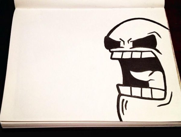 Граффити на бумаге маркером