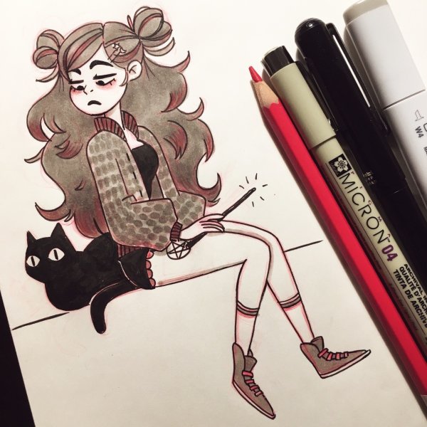 Стили рисования людей в скетчбуке