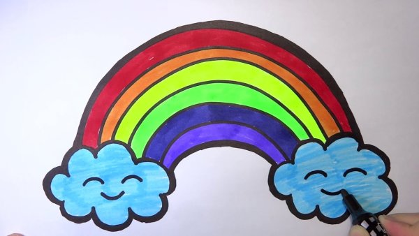 Радуга фломастерами