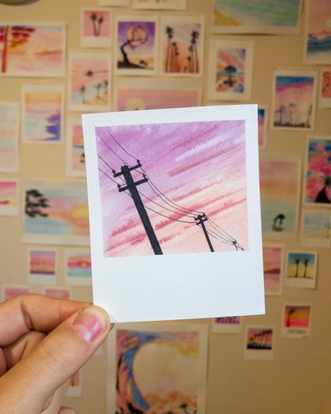 Пейзажи в стиле полароид