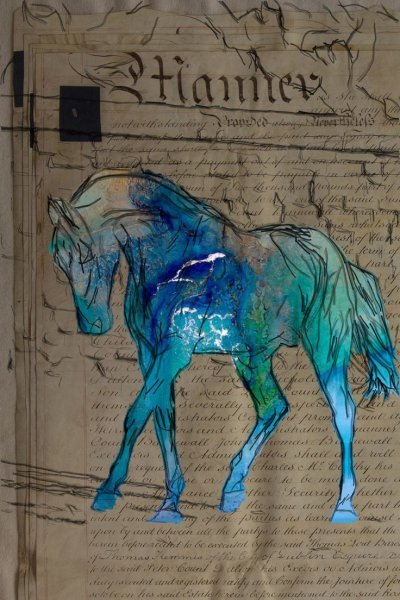 Лошадь маркерами