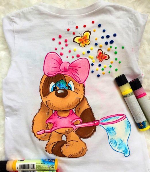 Рисование на ткани акриловыми красками