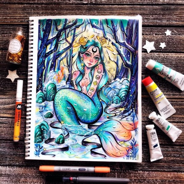 Рисунки для скетчбука маркерами