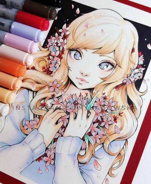 Рисование Копик маркерами