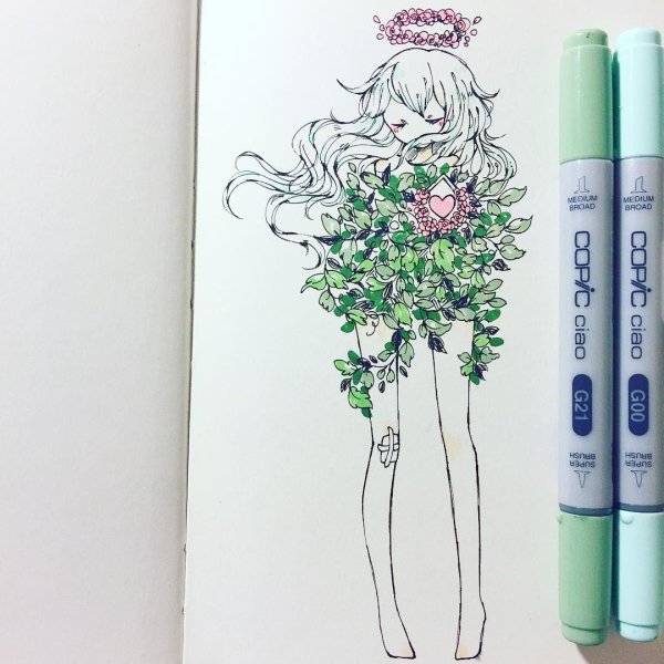 Рисунки маркерами Copic