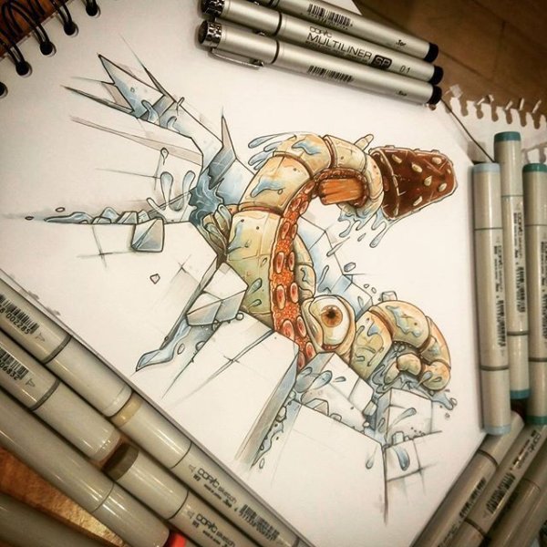 Концепт арт маркерами