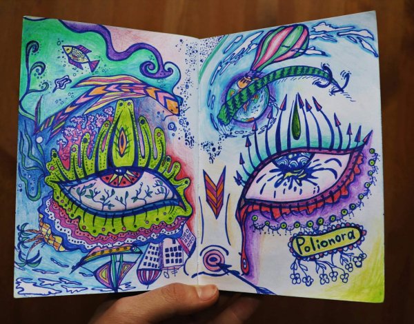 Рисунки для скетчбука лёгкие радужные