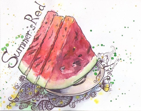 Скетчинг Арбуз