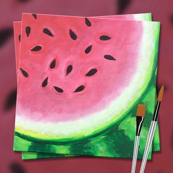 Рисование маркерами Арбуз