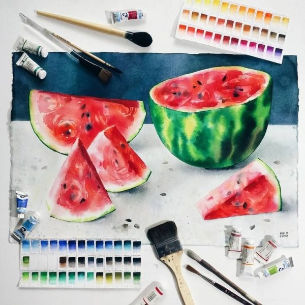 Рисунки для срисовки лёгкие фрукты