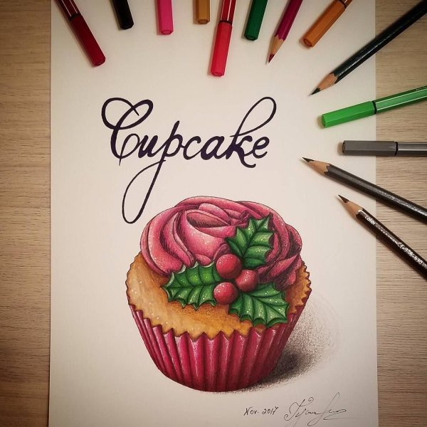 Капкейк маркерами