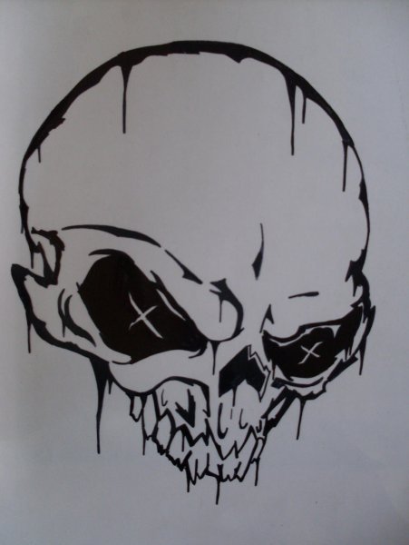 Череп маркером