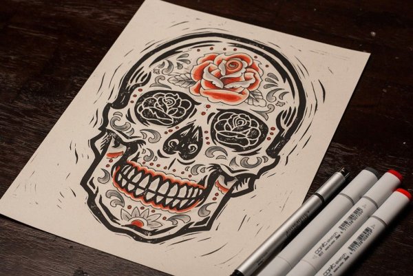 Череп эскиз