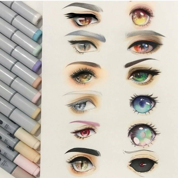 Идеи для глаз рисование