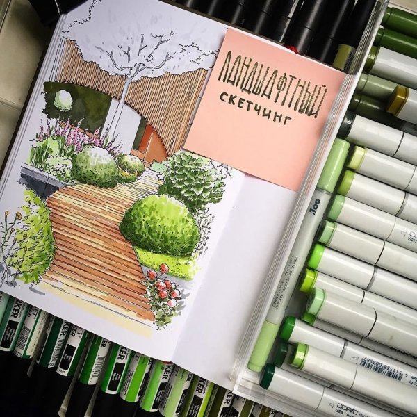 Иллюстрации маркерами Анна Расторгуева