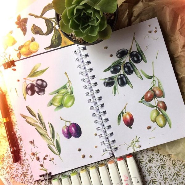 Пейзаж маркерами