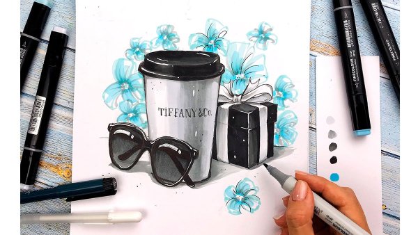 Золото маркерами скетч