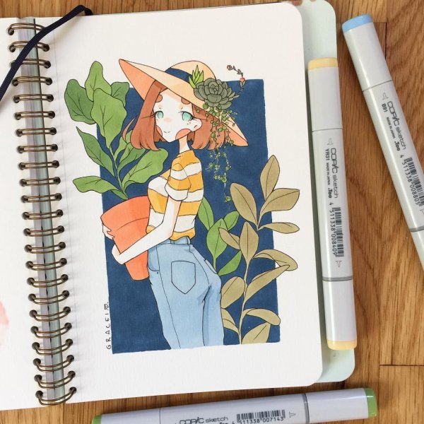 Скетчбук для рисования маркерами