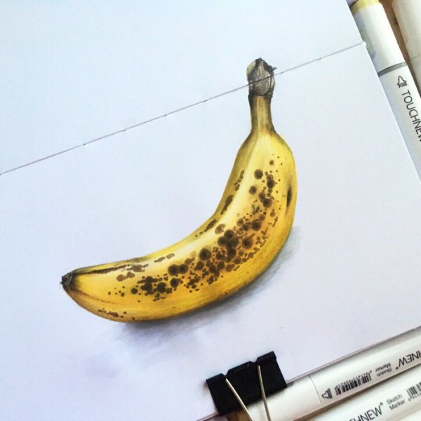 Банан маркерами