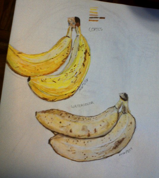 Банан рисунок маркерами