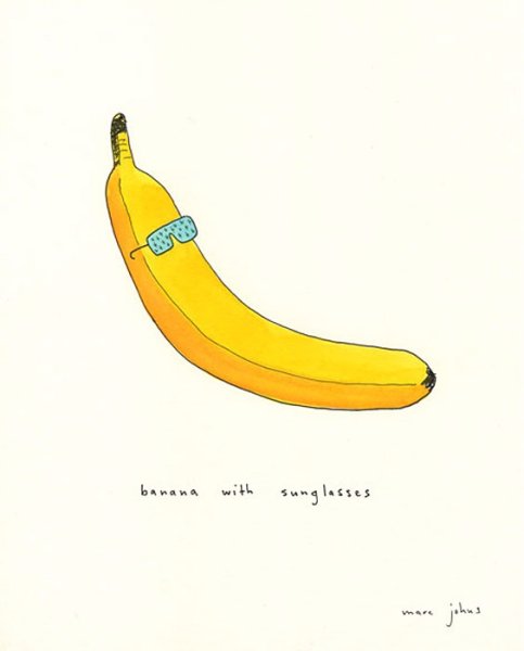 Нарисовать банан фломастерами