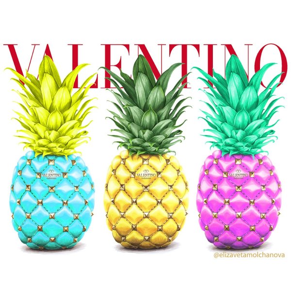 Ананас в иллюстраторе