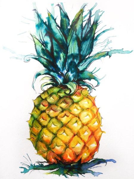 Ананас маркерами