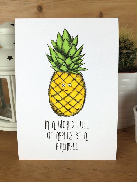 Скетчбук для рисования с ананасом