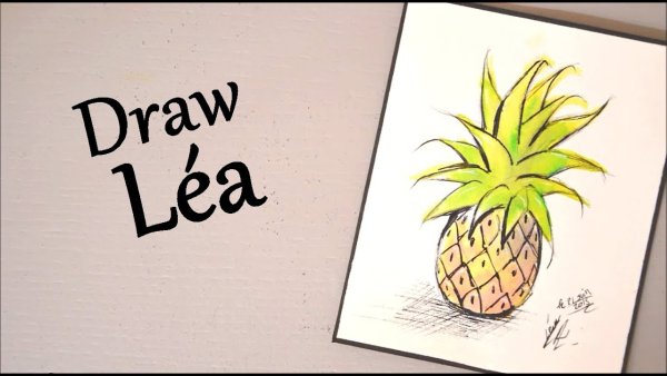 Ананас рисунок в блокнот простой