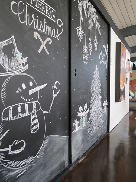 Меловая доска с новым годом