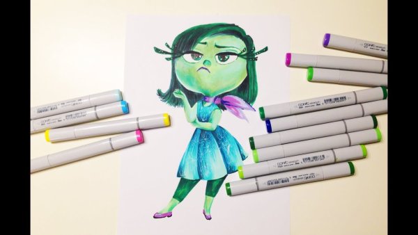 Мультяшный герой маркерами