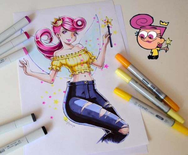 Пейзаж маркерами