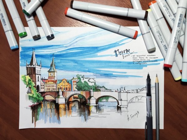 Рисунки маркерами